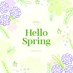 Shopping Banner Illustration Design. spring season patterns design
