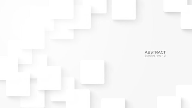 Abstract 3d modern square background. White and grey geometric pattern texture. vector art illustration