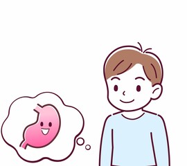 Obraz premium Cheerful boy in blue clothes