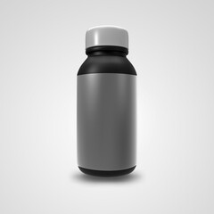 Small bottle mockup 3d rendering design
