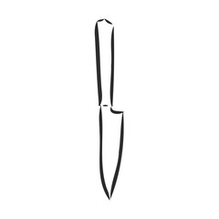 knife kitchen sketch. vector illustration. knife, vector sketch