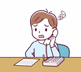 Cheerful boy in blue clothes