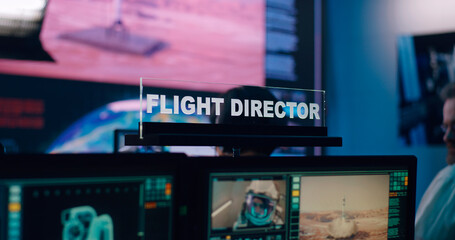 Flight director workplace in mission control center