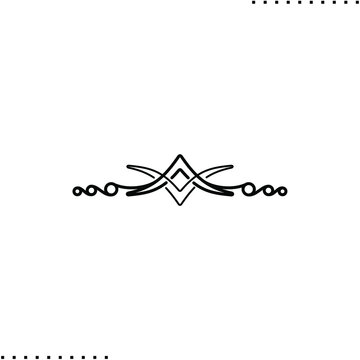 Finger Tattoo, Ring Decoration Vector Icon In Outline