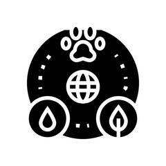 biocenosis ecosystem glyph icon vector. biocenosis ecosystem sign. isolated contour symbol black illustration