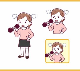 ピンクの服を着た小さな女の子