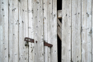 Door of a wooden shed