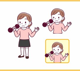 ピンクの服を着た小さな女の子