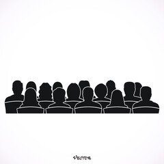 Silhouettes of Male, Female, Audiences.