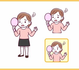 ピンクの服を着た小さな女の子