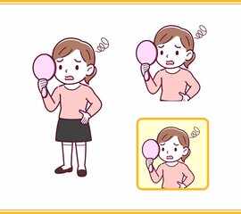 ピンクの服を着た小さな女の子