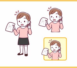 ピンクの服を着た小さな女の子