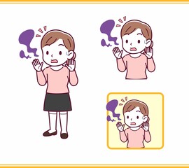 ピンクの服を着た小さな女の子