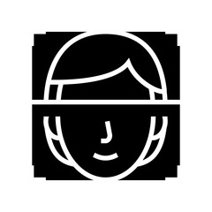 eyes scanning for identification glyph icon vector. eyes scanning for identification sign. isolated contour symbol black illustration