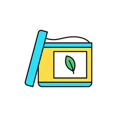 Eco cream color line icon. Pictogram for web page, mobile app