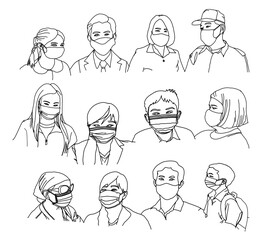 The people’s all over the world live a new normal lifestyle. student Wearing a face mask to prevent infection from an epidemic coronavirus covid-19 