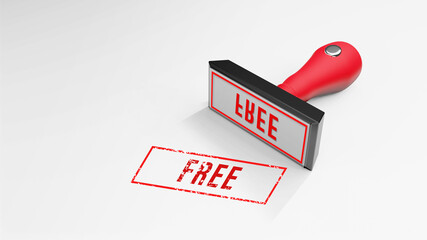 FREE rubber Stamp 3D rendering