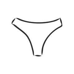 Vector hand drawn underpants outline doodle icon. Underpants sketch illustration for print, web, mobile and infographics isolated on white background.