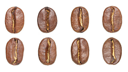 Coffee beans isolated on white background