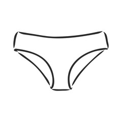 Vector hand drawn underpants outline doodle icon. Underpants sketch illustration for print, web, mobile and infographics isolated on white background.