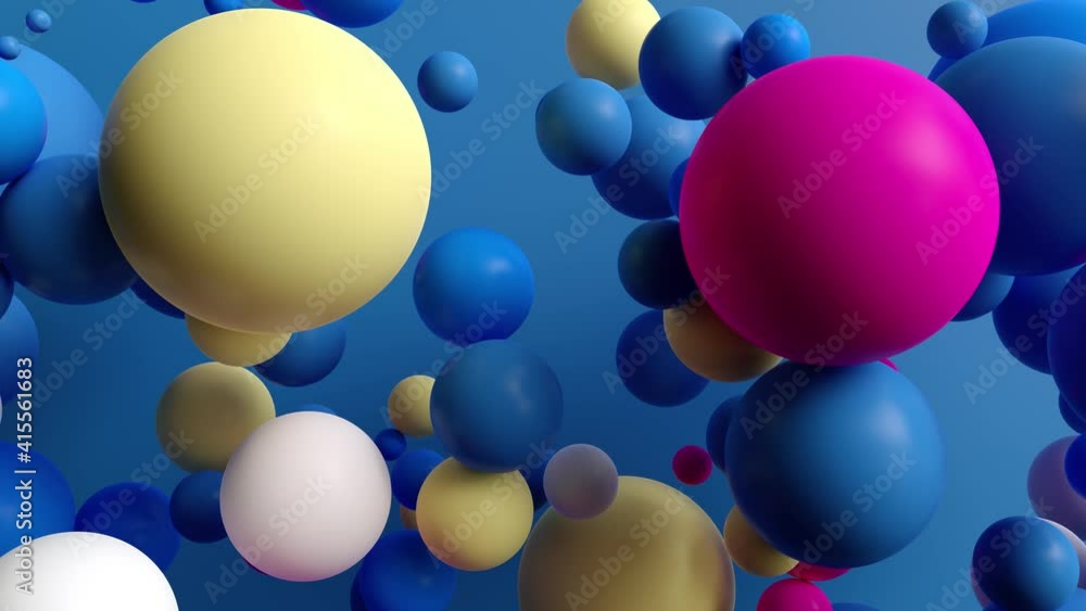 Aufkleber 3d render of bright colorful spheres. positive and fun background. clean and bright lighting. dynami