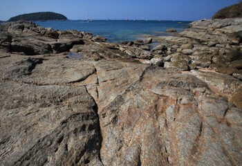 rocky coast of the sea