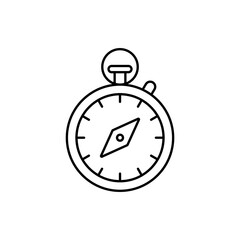Obraz premium Compass vector outline icon style illustration. EPS 10 file
