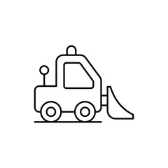 Skid Loader vector outline icon style illustration. EPS 10 file