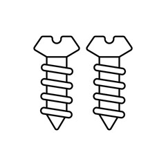  Nail vector outline icon style illustration. EPS 10 file