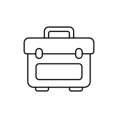 Tool Bag vector outline icon style illustration. EPS 10 file