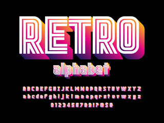 Vector of stylized multi lines alphabet design © FotoGraphic