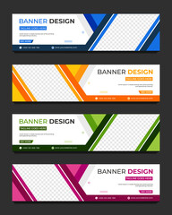 Social media web banner template design. Modern design. Vector illustration