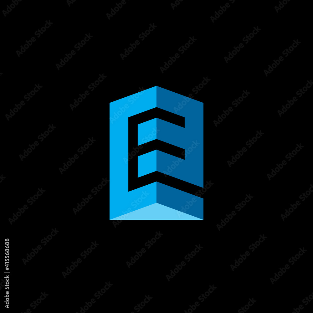 Poster c3 - logo or monogram. letter c and number 3 - vector design element or 3d icon. logotype.