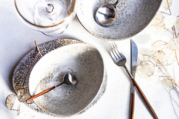 Fototapeta premium Minimalistic table setting