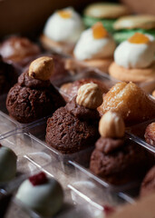 box of pastries for coffee or tea 