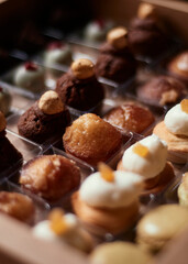 box of pastries for coffee or tea 
