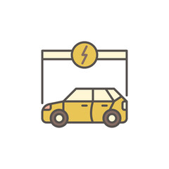 EV vector concept colored icon or design element