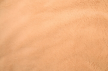 Fuzzy brown fabric, close up