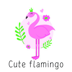 Cute pink Flamingo baby girl