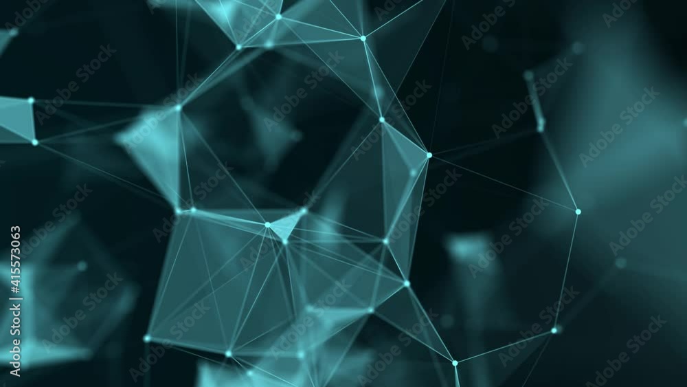 Poster abstract background with moving dots and lines. network connection structure. futuristic illustratio