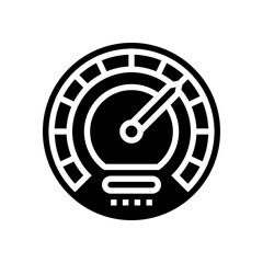 speed optimize glyph icon vector. speed optimize sign. isolated contour symbol black illustration