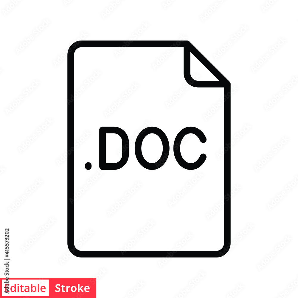 Poster doc file format line icon. linear style sign for mobile concept and web design. simple outline symbo