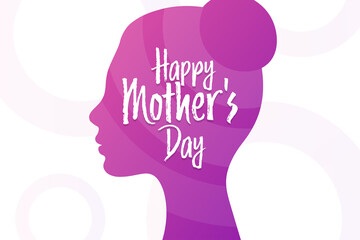 Happy Mother's Day. Holiday concept. Template for background, banner, card, poster with text inscription. Vector EPS10 illustration.