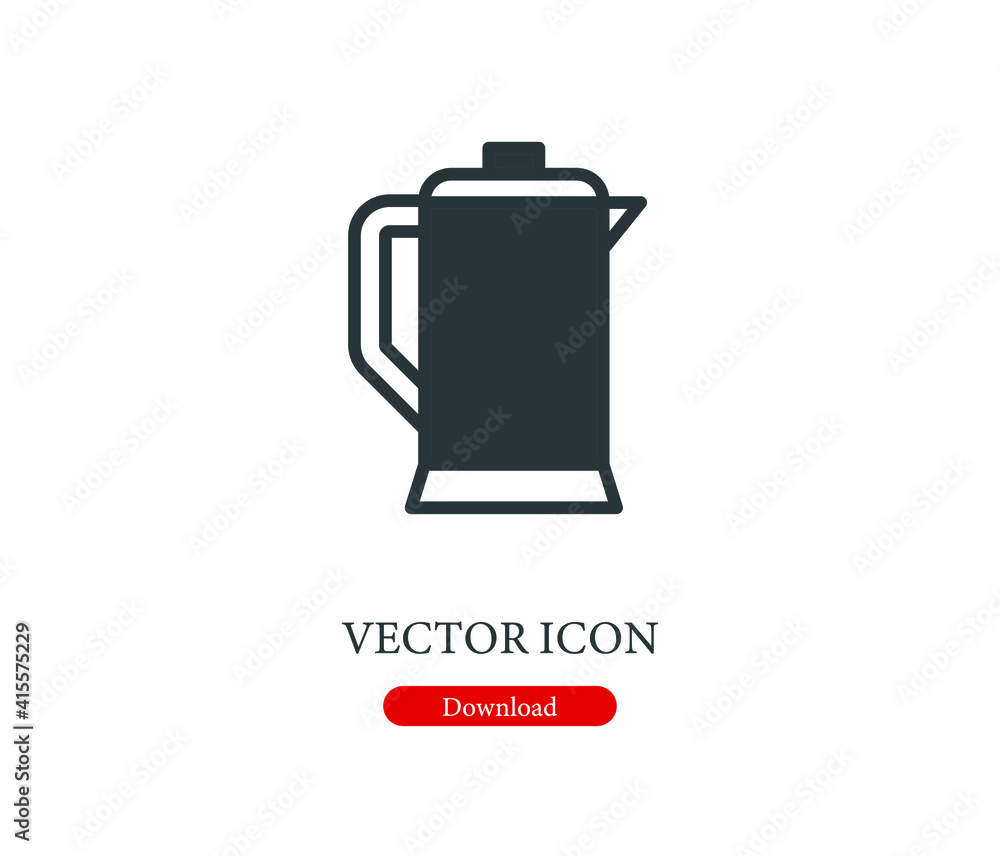 Poster maker vector icon. editable stroke. linear symbol for use on web design and mobile apps, logo. symbo