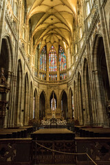 Obraz premium Inside a historic church in Prague