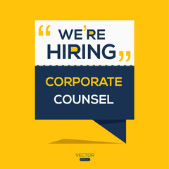 creative text Design (Corporate counsel),written in English language, vector illustration. © khaled
