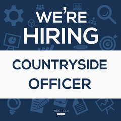 creative text Design (Countryside officer),written in English language, vector illustration.