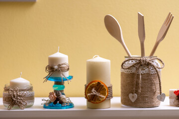 Handmade home's decorations, particular objects for decoring rooms