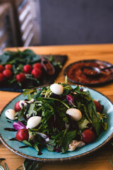 fresh salad with beef