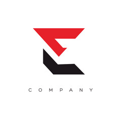 initial E logo design vector